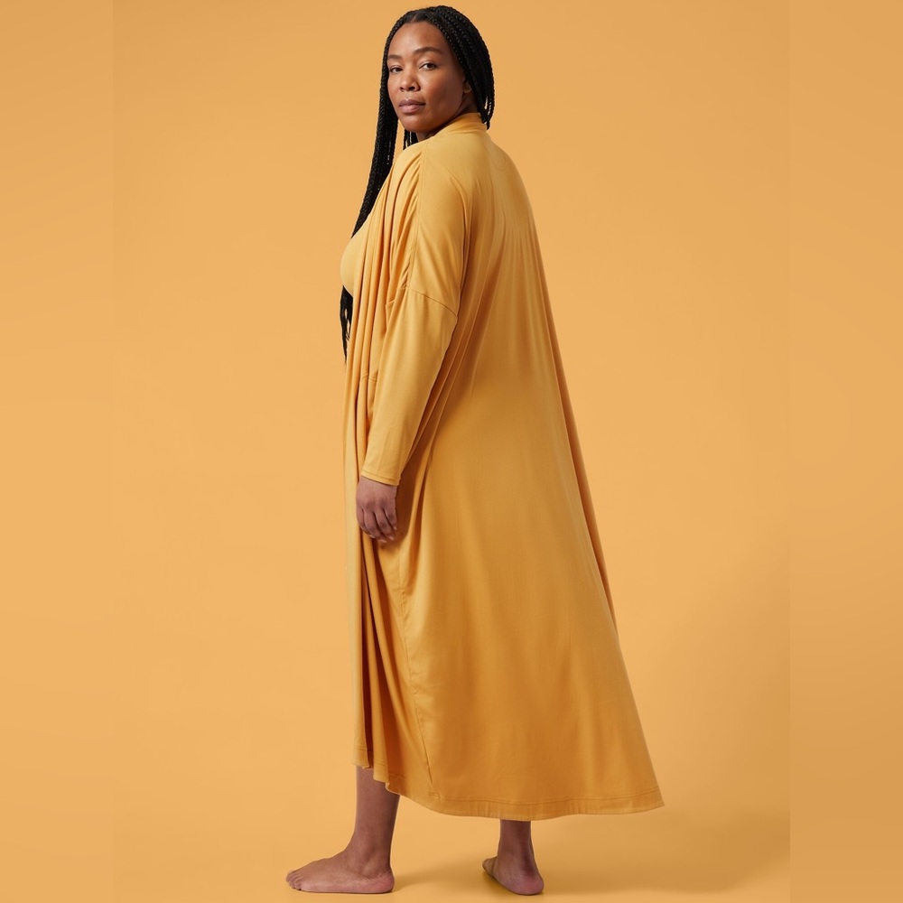 ATHLETA X ALICIA KEYS Women’s Keys Maxi Robe Yellow S/M
